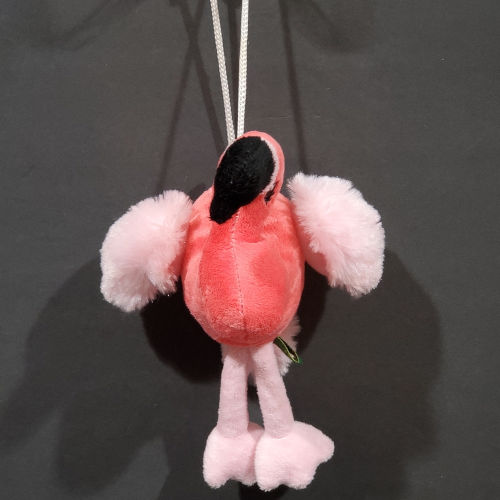 Wild Republic Plush Pink Flamingo Mini Purse Bag Pocketbook With Strap EUC - Picture 10 of 13